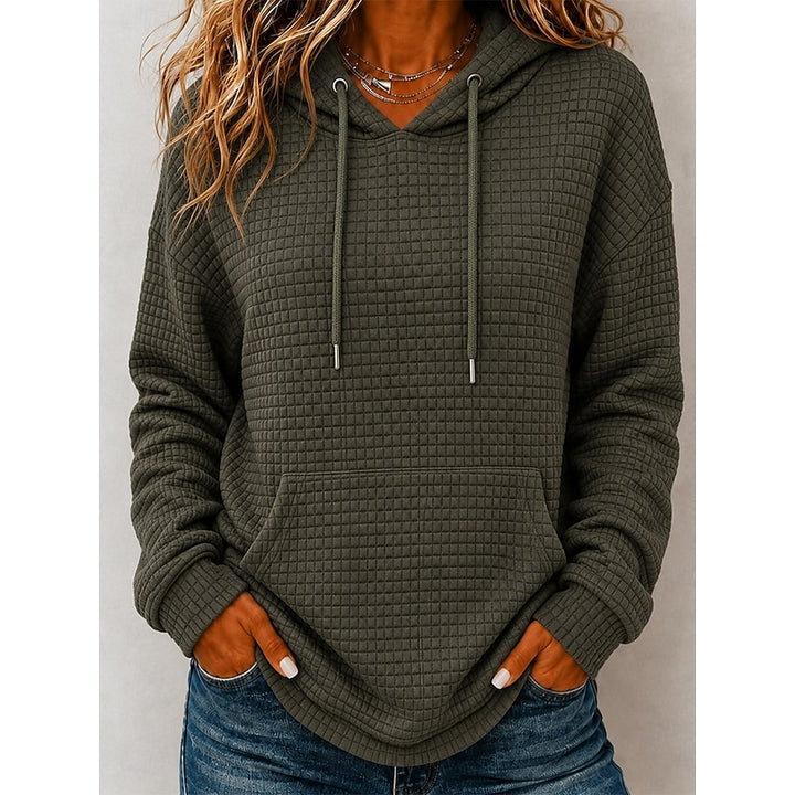 Nell | Textured Drawstring Hoodie