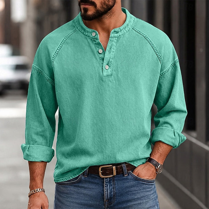 Harvey | Vintage-Washed Henley Shirt
