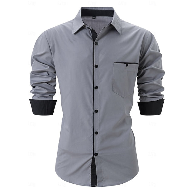 Alexander | Men's Colour Block Long Sleeve Shirt