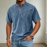 Floyd | Men's Washed Cotton Stand Collar Short Sleeve Shirt