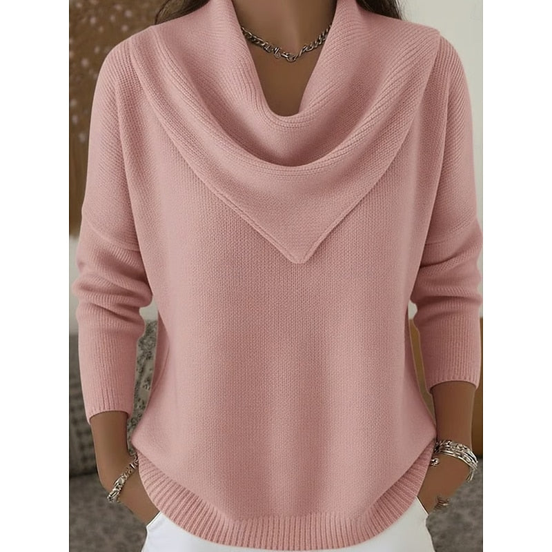 Maren | Draped Cowl-Neck Sweater