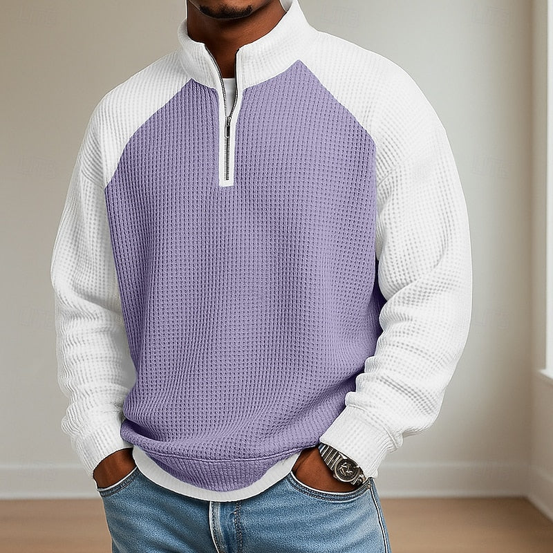 Elliott | Textured Quarter-Zip Polo