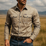 Bruce | Men's Utility Pocket Long Sleeve Shirt