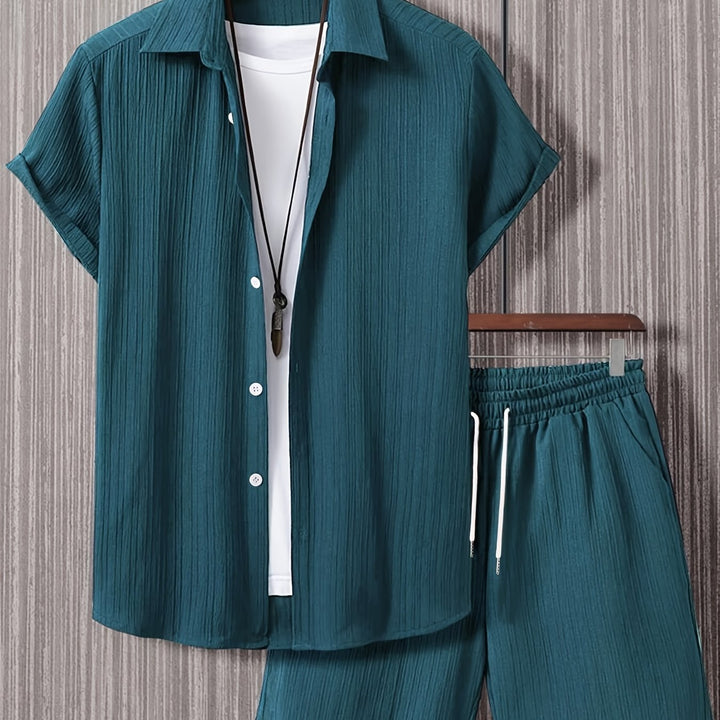Caden | Men's Short Sleeve Shirt & Shorts Set