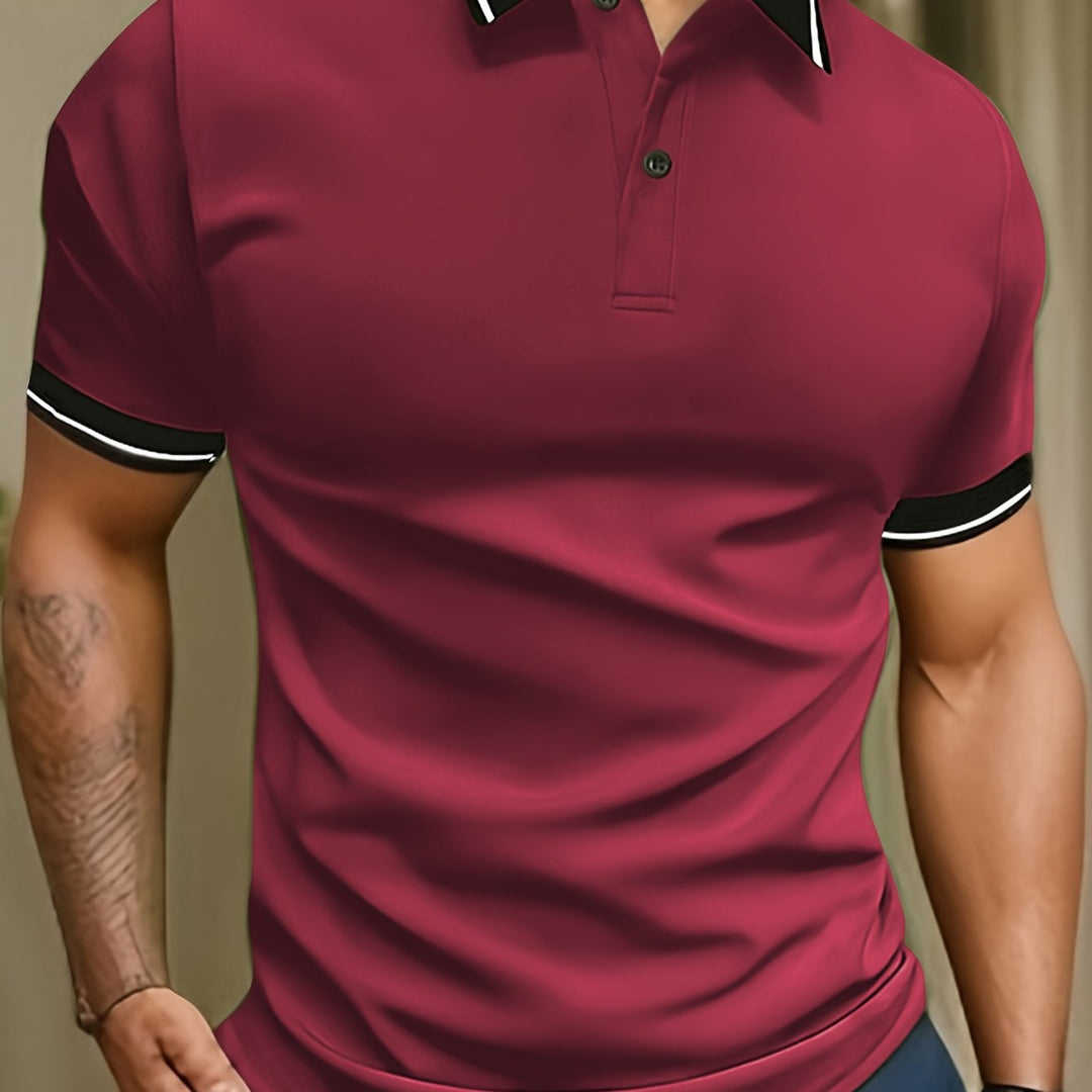 Larkin | Men's Knit Turn-Collar Polo