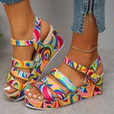 Selora | Women's Platform Ankle Strap Sandals — Open Toe