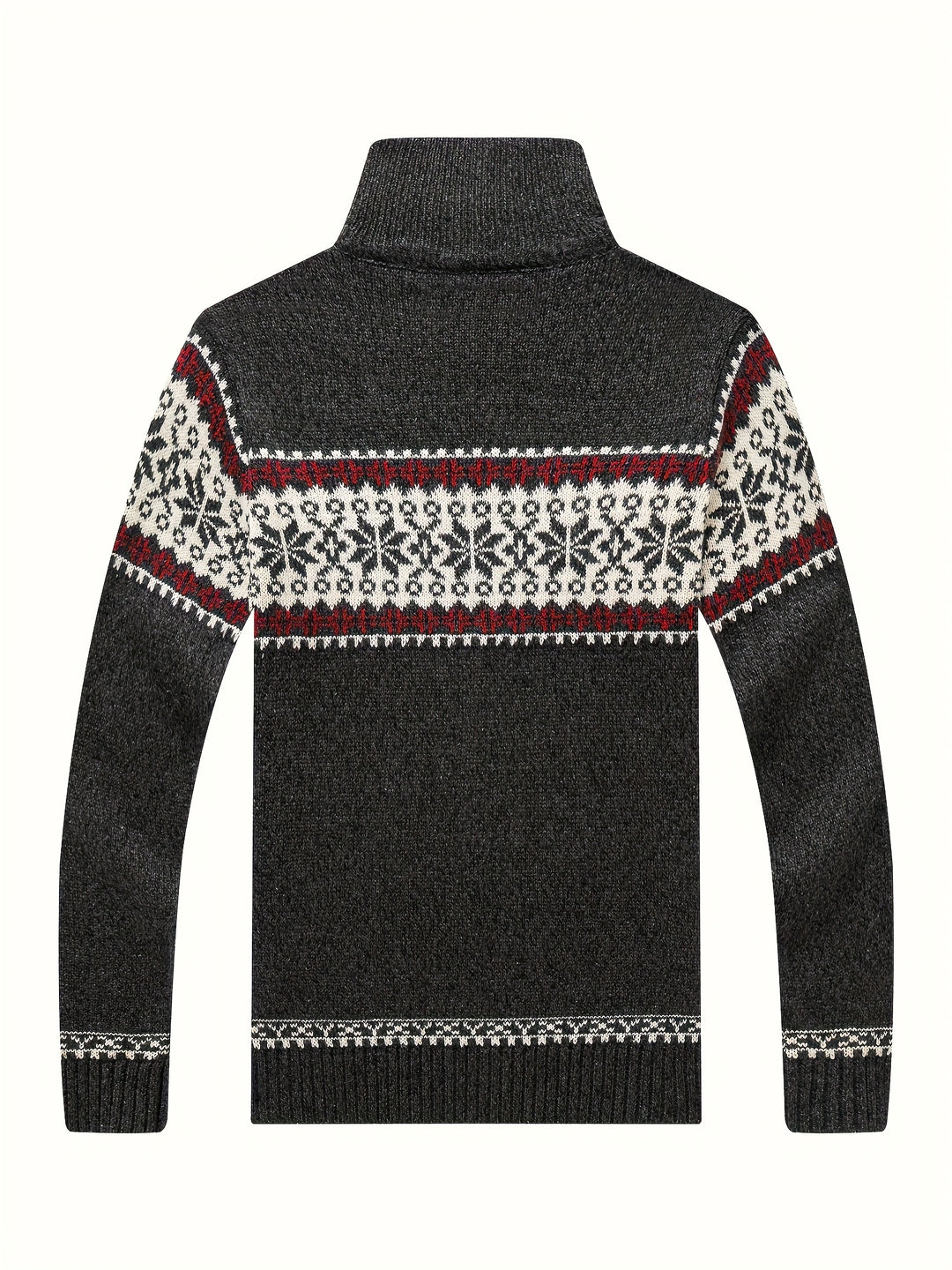 Gregory | Snowflake-Knit Zip Cardigan