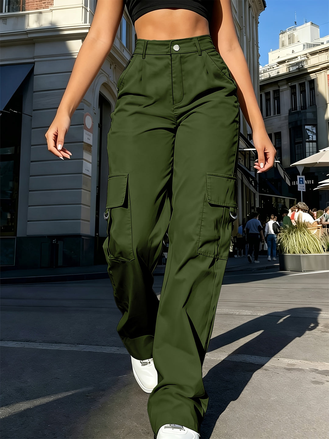 Sabine | High-Waisted Cargo Pants