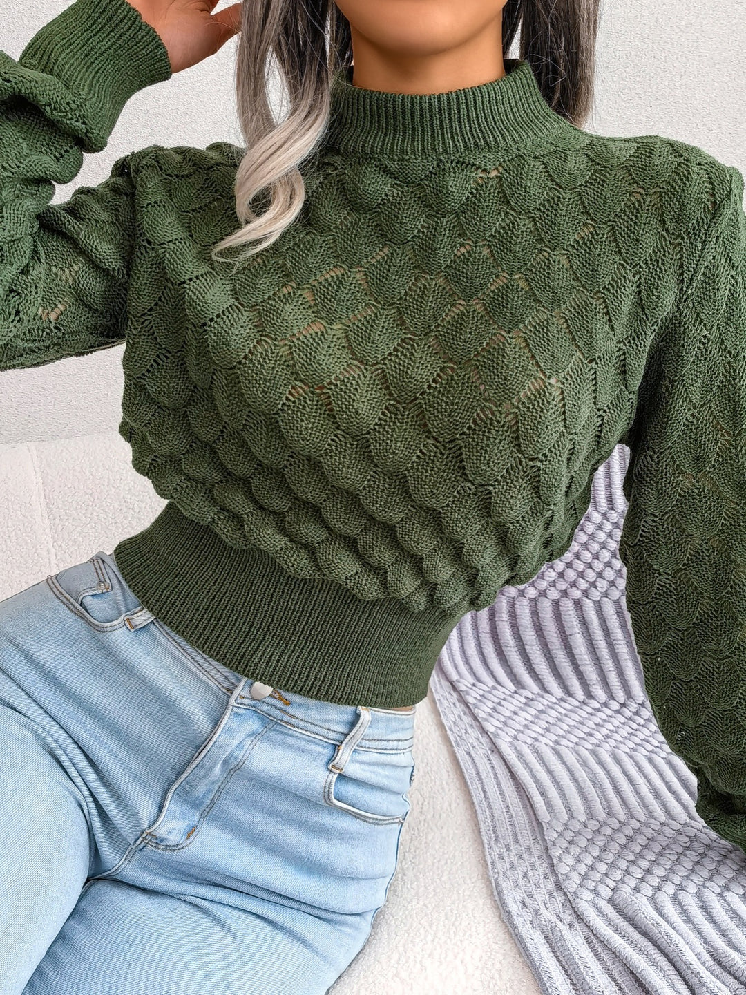 Willow | Textured Cropped Sweater