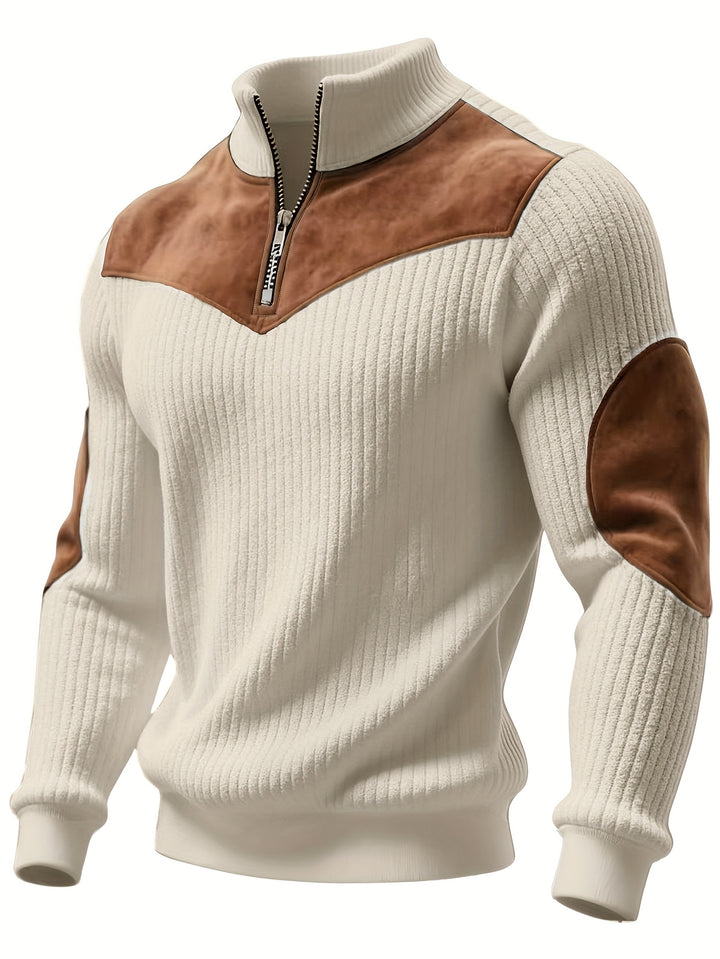 Calvin | Half-Zip Ribbed Pullover