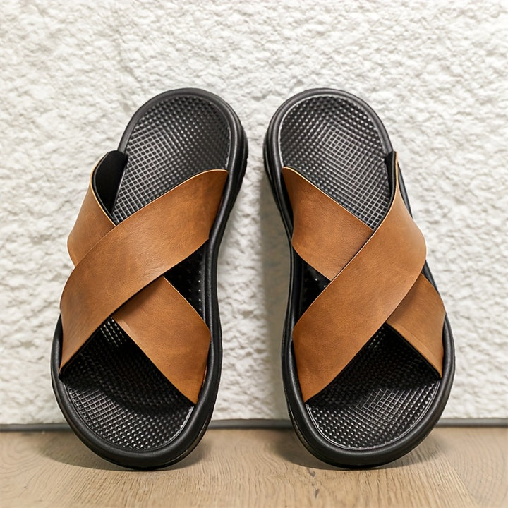 Slater | Men's Embossed Slide Sandals