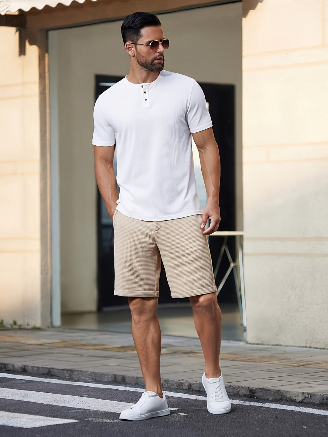 Camden | Textured Tailored Shorts