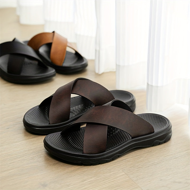 Slater | Men's Embossed Slide Sandals