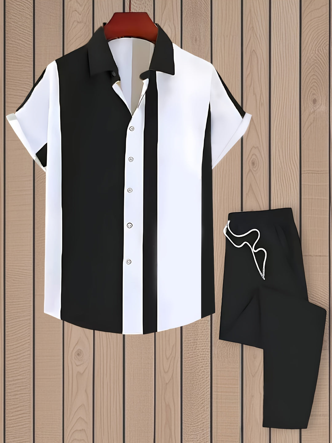 Damon | Men's Print Shirt & Pants Set