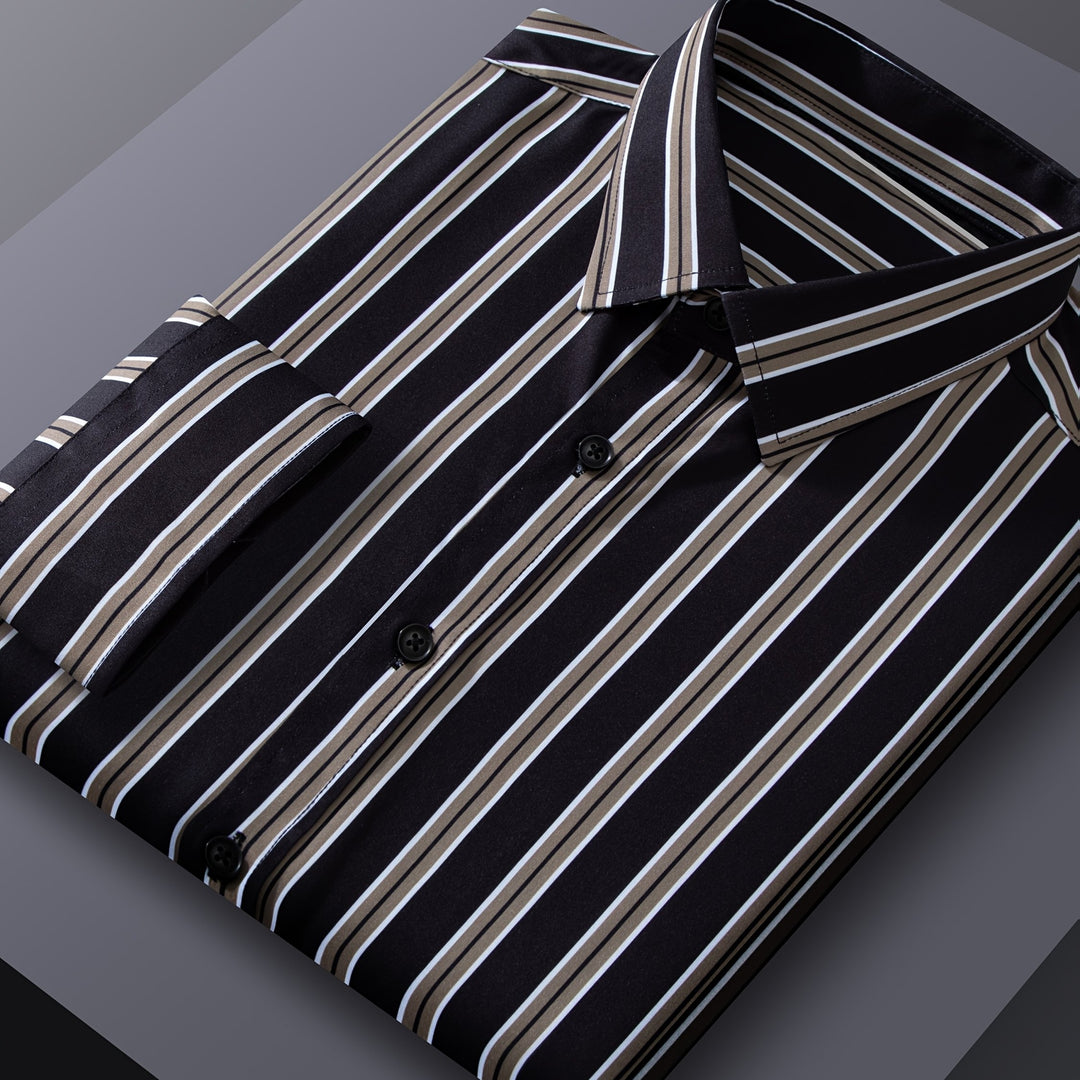 Vaughn | Men's Stretch Striped Long Sleeve Shirt