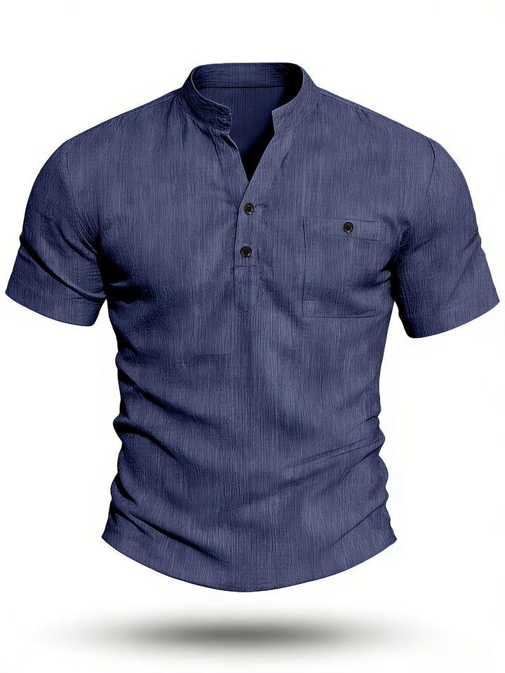 Anders | Stand-Collar Short-Sleeve Shirt
