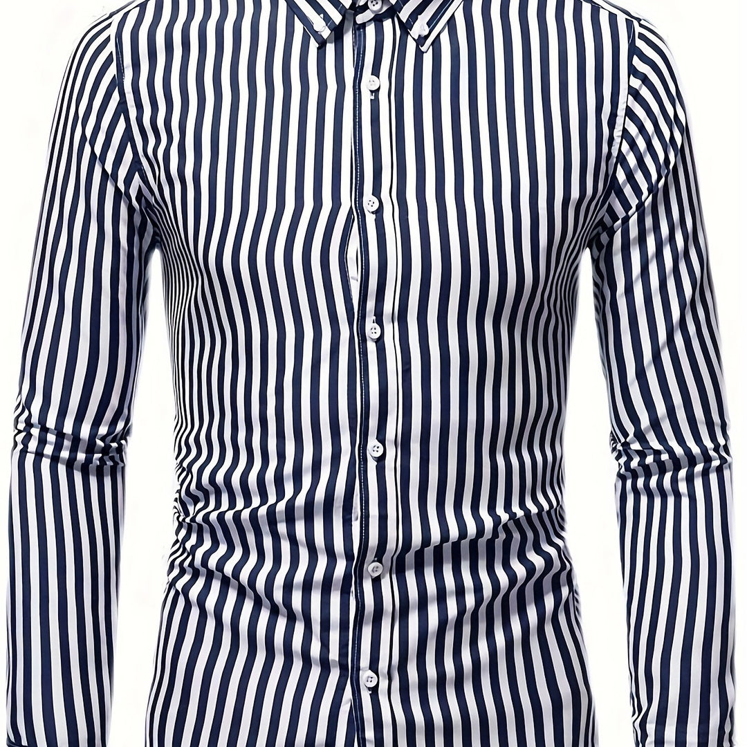 Roland | Men's British Stripe Long Sleeve Shirt