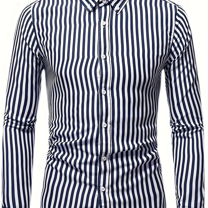 Roland | Men's British Stripe Long Sleeve Shirt