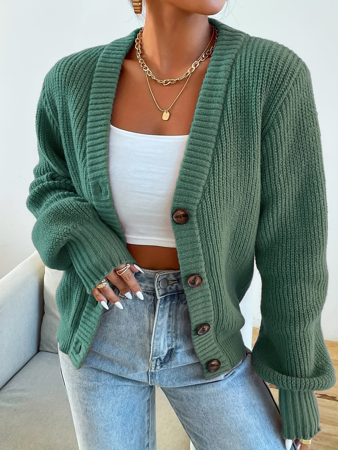 Marlowe | Chunky-Knit Button Cardigan