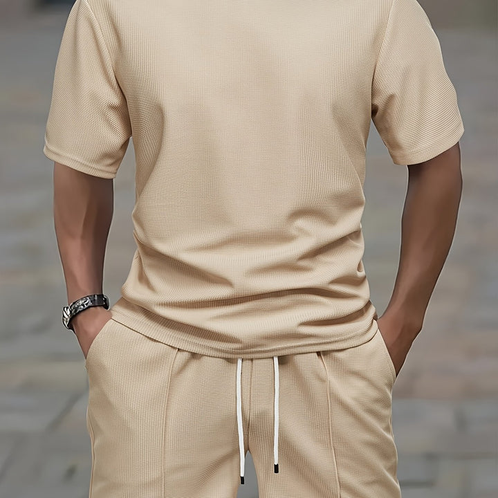 Hollis | Men's Waffle Knit Tee & Shorts Set