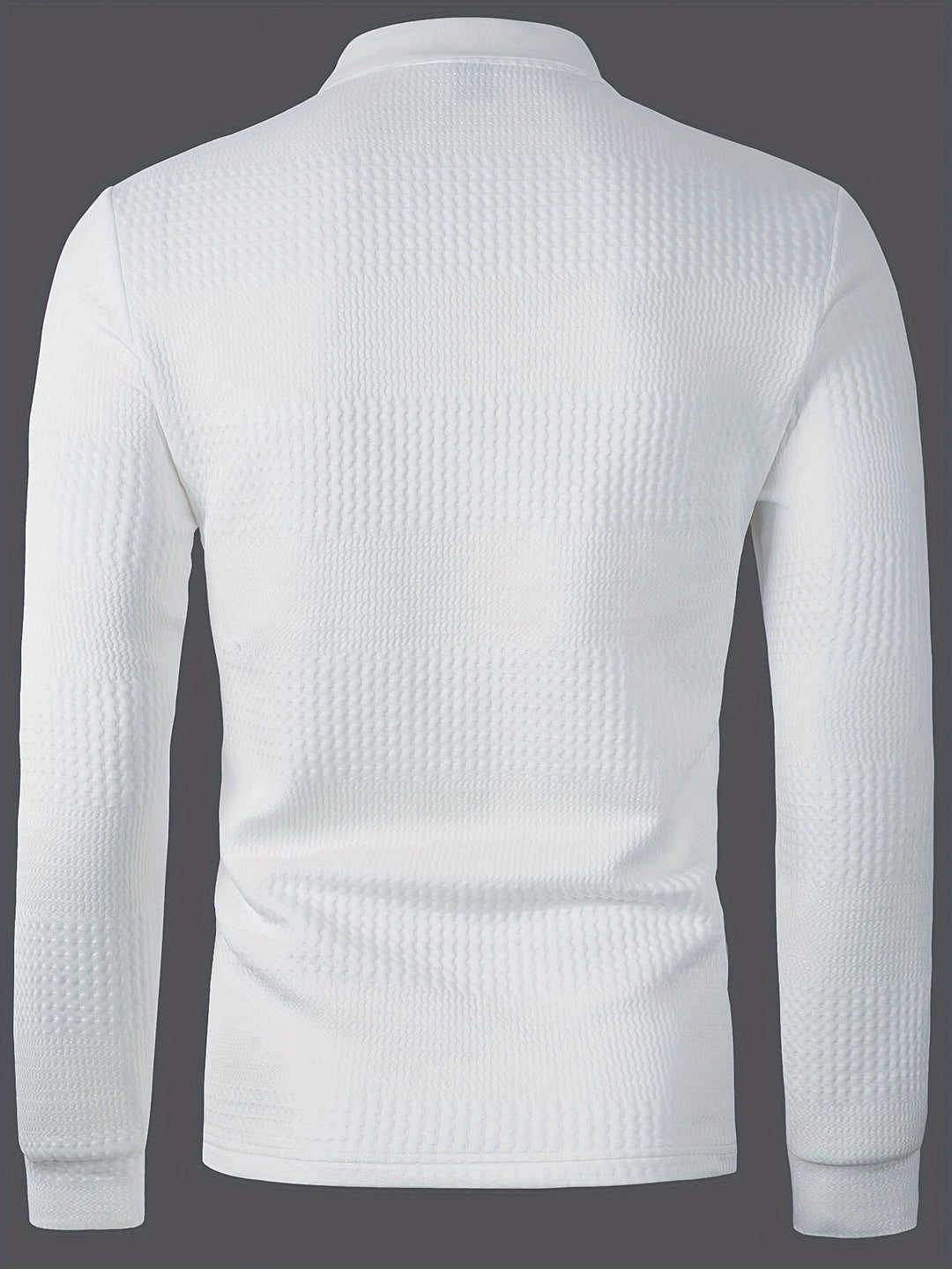 Weston | Textured Long Sleeve Polo Shirt