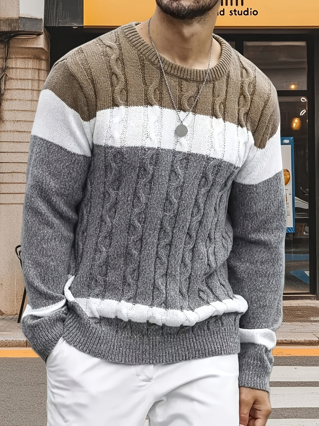 Everett | Textured Colorblock Sweater