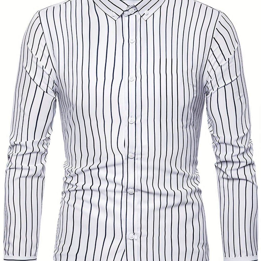 Roland | Men's British Stripe Long Sleeve Shirt