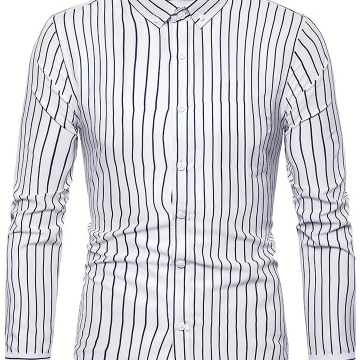 Roland | Men's British Stripe Long Sleeve Shirt