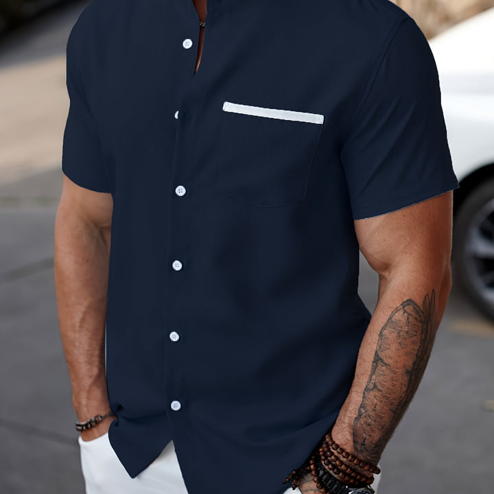 Radley | Men's Mandarin Collar Short Sleeve Shirt