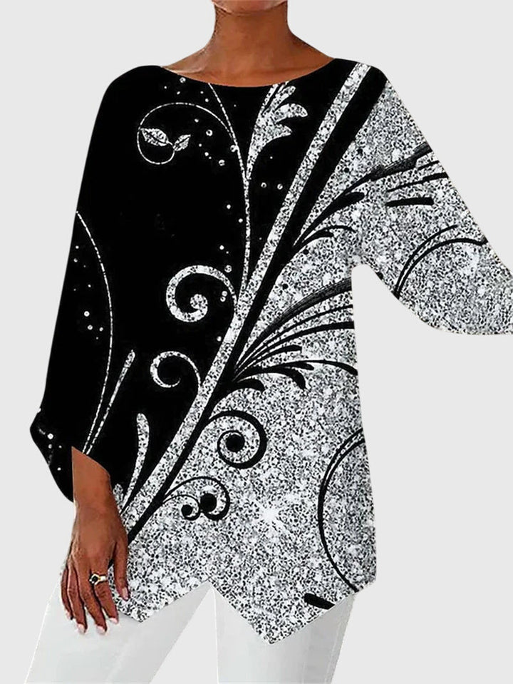 Odette | Shimmer Butterfly Long-Sleeve Top