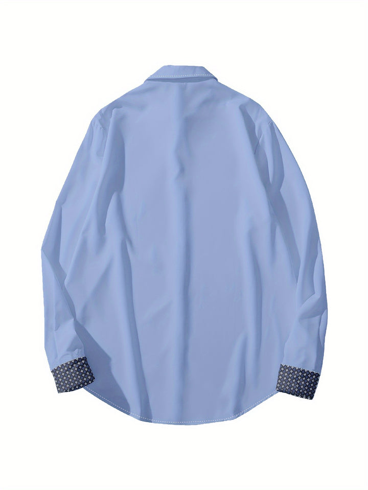 Sutton | Men's Long Sleeve Shirt with Contrast Cuff & Collar Detail