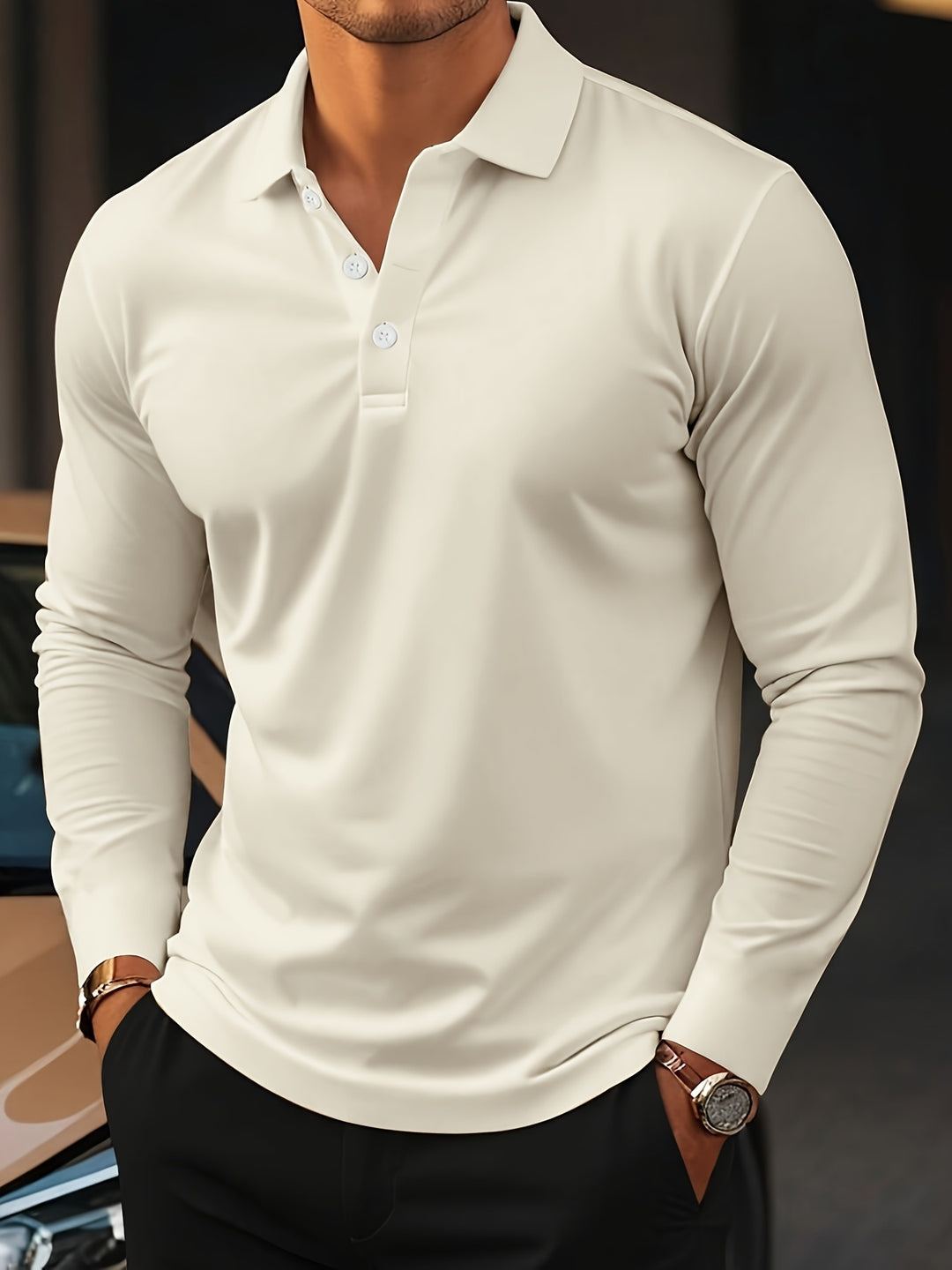 Duncan | Men's Long Sleeve Polo Shirt