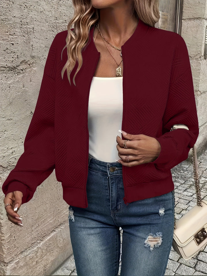 Charlotte | Textured Zip-Up Jacket