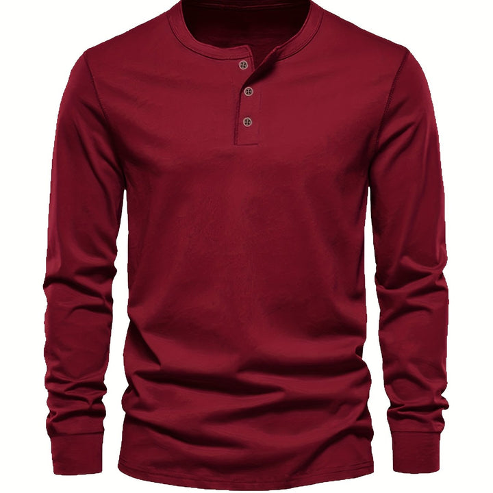 Seth | Men's Long Sleeve Cotton Henley