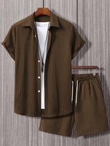 Caden | Men's Short Sleeve Shirt & Shorts Set