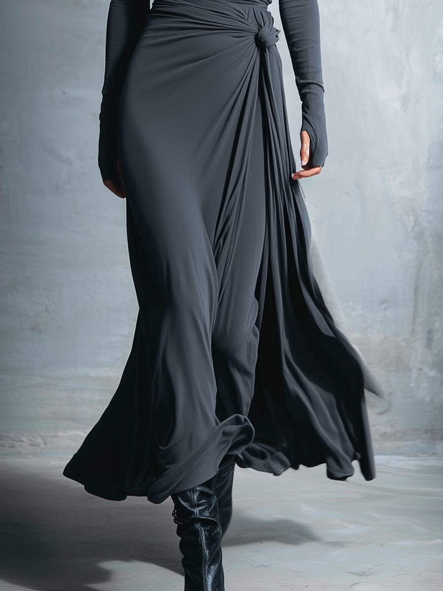 Liliana | Draped Side-Tie Maxi Dress