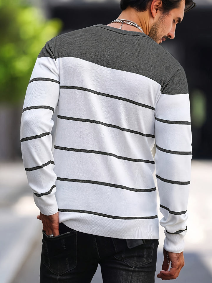 Harvey | Striped Crew Neck Sweater