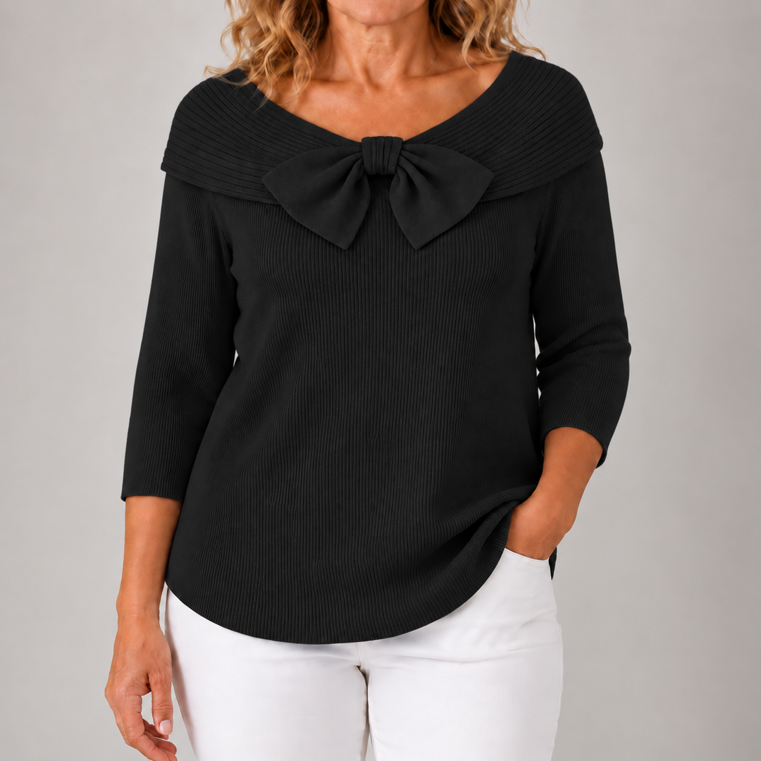 Lindsay | Elegant Bow-Neck Top