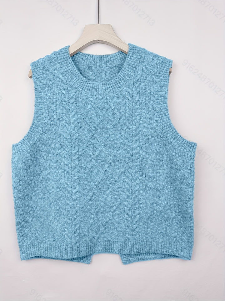 Beatrise | Classic Cable-Knit Sweater Vest