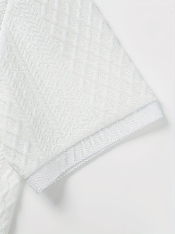 Elias | Textured Short-Sleeve Polo Shirt