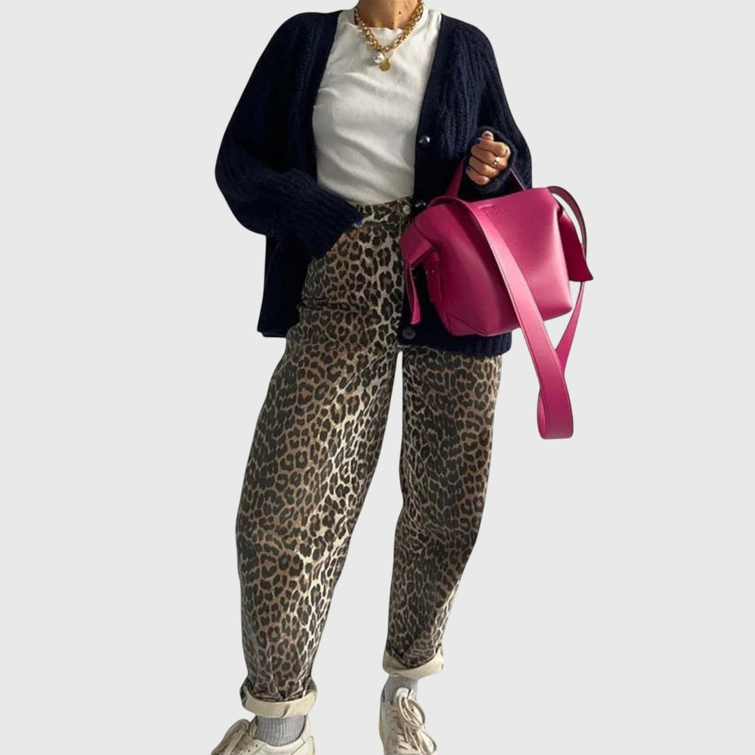 Darcy | Relaxed Leopard-Print Jeans