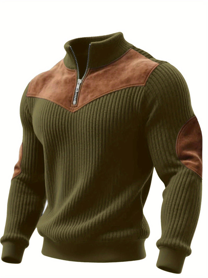 Calvin | Half-Zip Ribbed Pullover