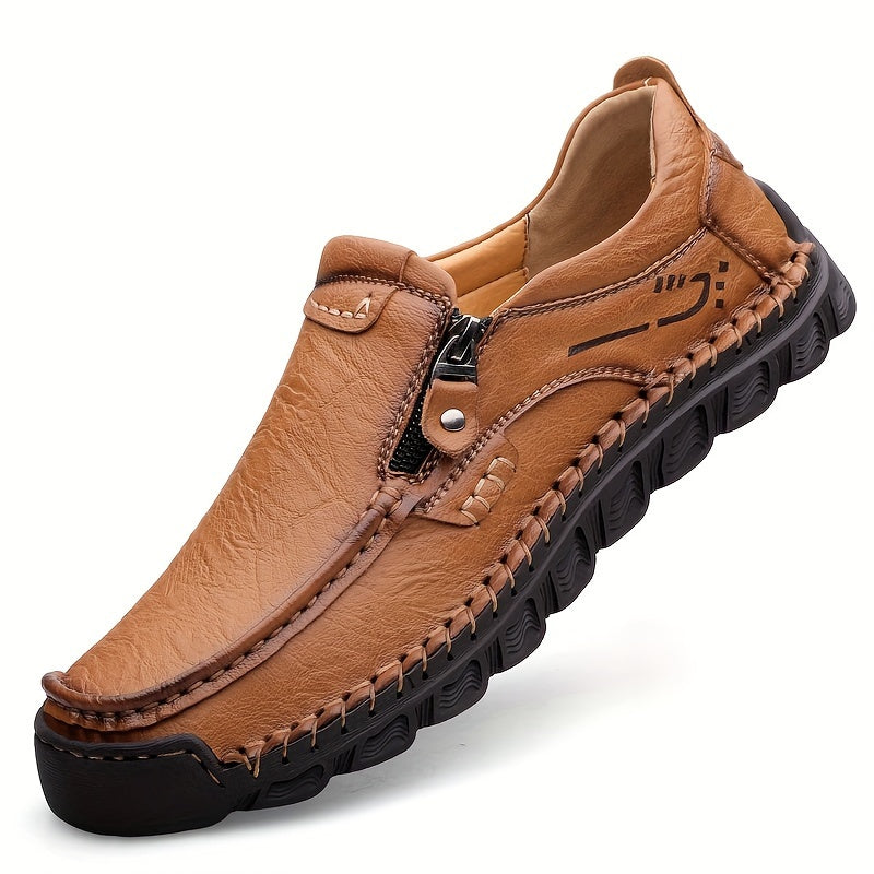 Alistair | Men's Hand-Stitched Side-Zip Loafer