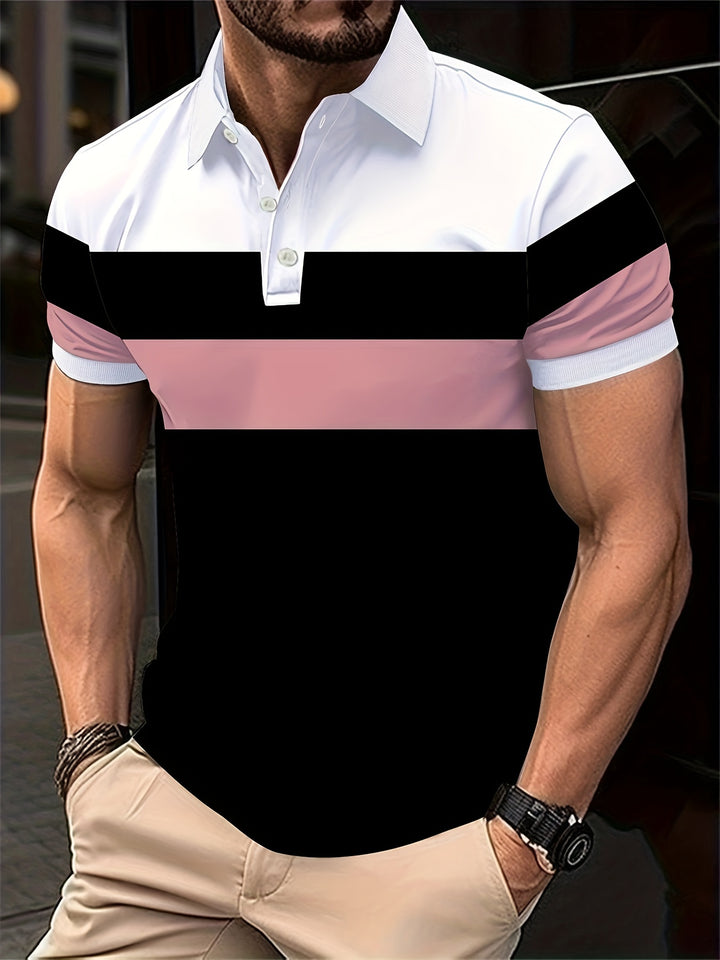 Nicholas | Men's Colour Block Polo Shirt