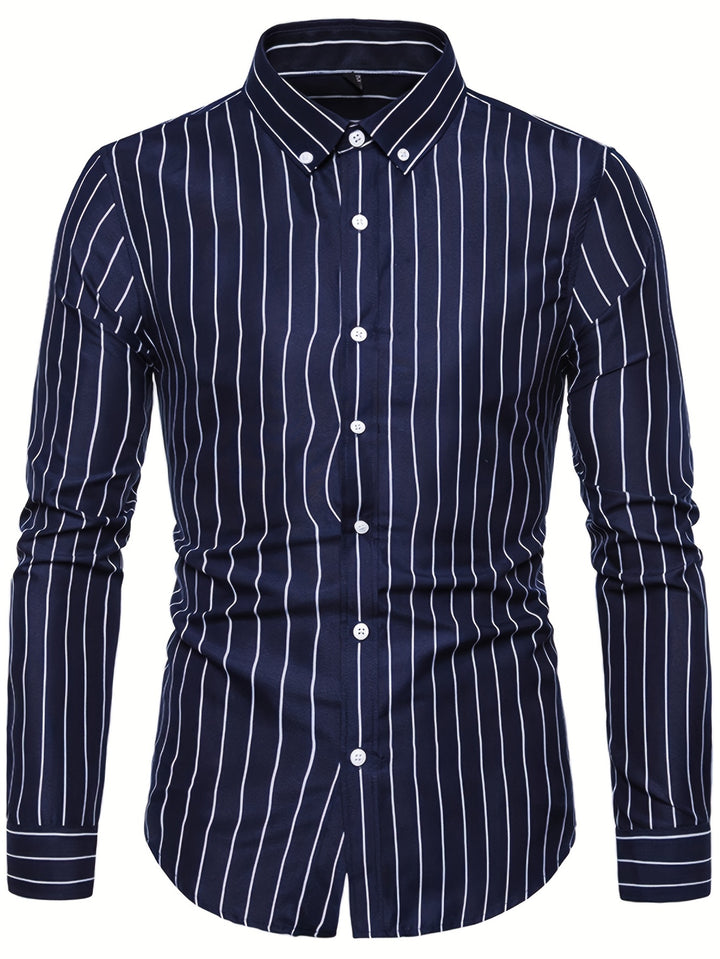 Roland | Men's British Stripe Long Sleeve Shirt
