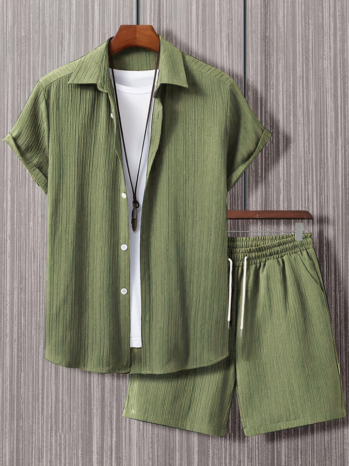 Caden | Men's Short Sleeve Shirt & Shorts Set