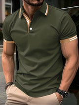 Shane | Men's Contrast Tipped Pique Polo Shirt