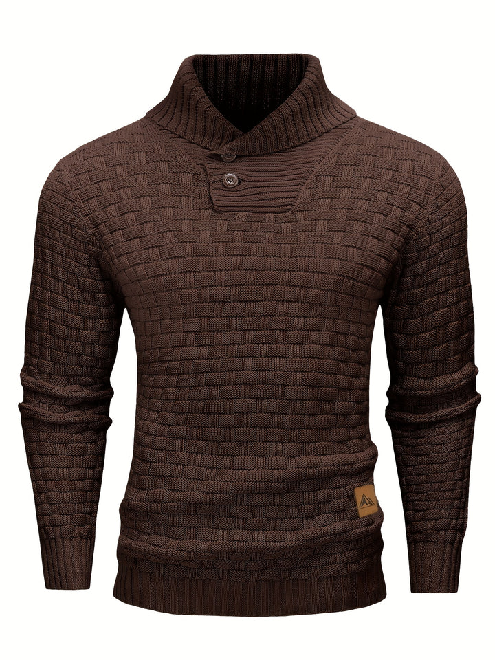 Cormac | Textured Shawl-Collar Sweater