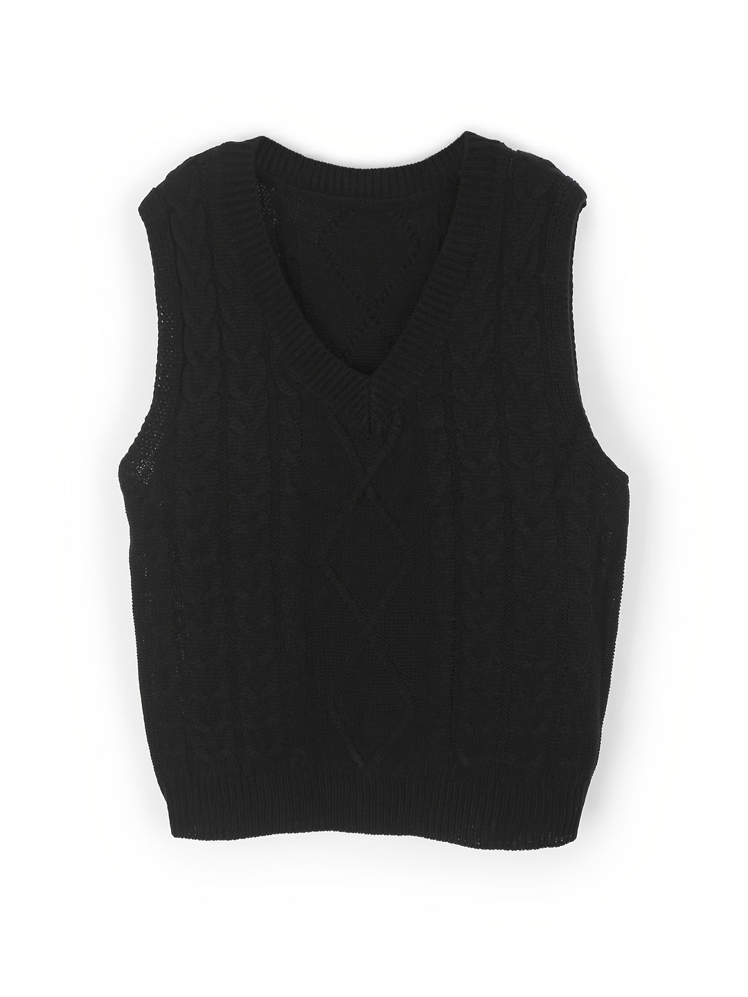 Cambria | Cable-Knit V-Neck Sweater Vest