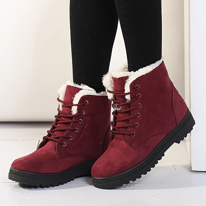 Isla | Cozy Lace-Up Winter Ankle Boots